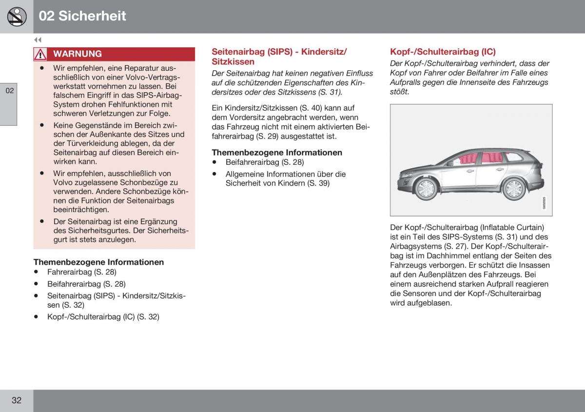 Volvo XC60 I 1 FL Handbuch / page 34