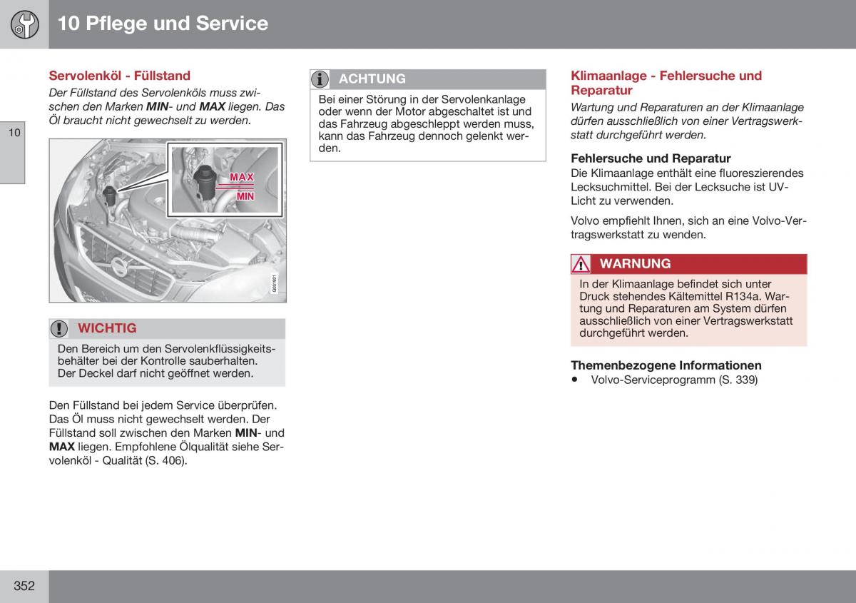 Volvo XC60 I 1 FL Handbuch / page 354