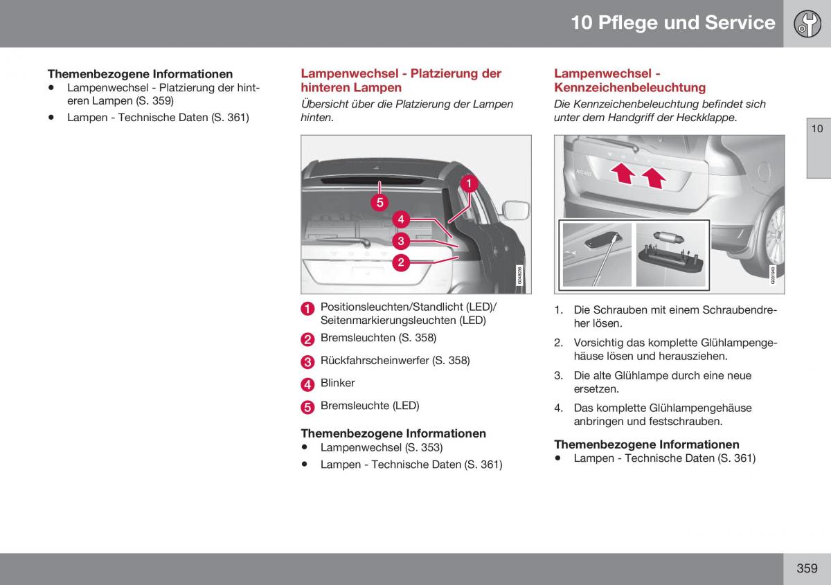 Volvo XC60 I 1 FL Handbuch / page 361