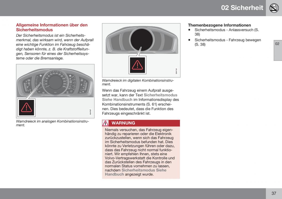 Volvo XC60 I 1 FL Handbuch / page 39