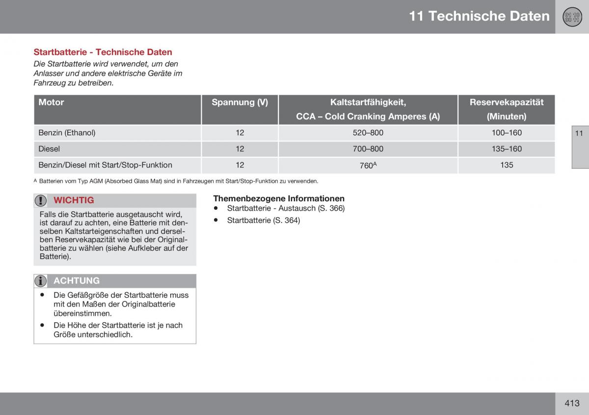 Volvo XC60 I 1 FL Handbuch / page 415