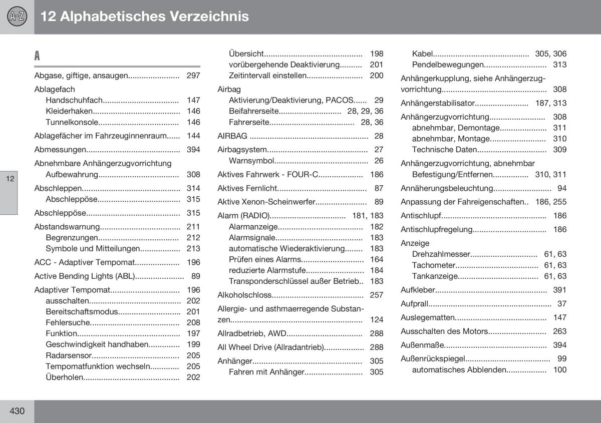 Volvo XC60 I 1 FL Handbuch / page 432