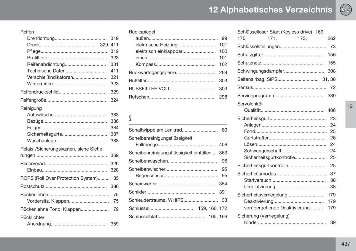 Volvo XC60 I 1 FL Handbuch / page 439