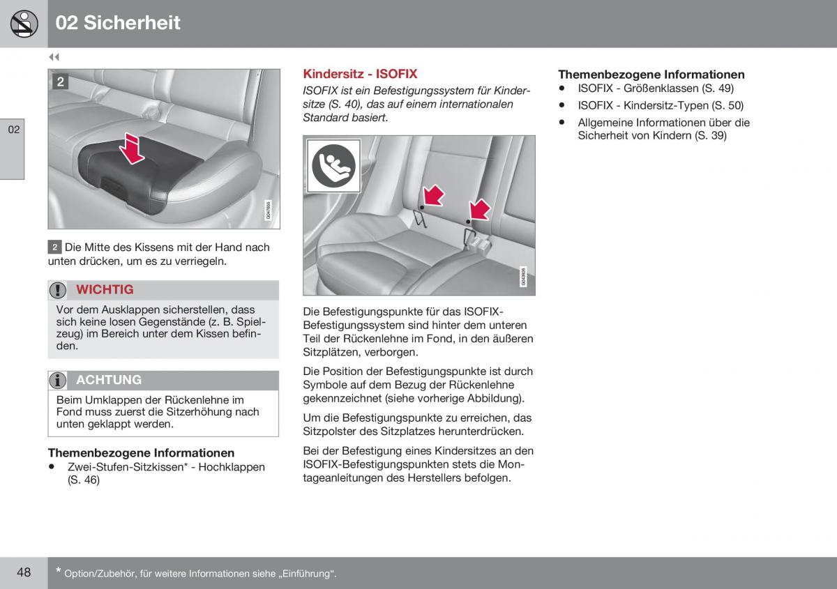 Volvo XC60 I 1 FL Handbuch / page 50