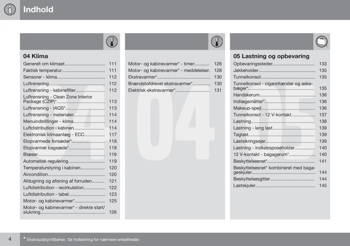 Volvo XC60 I 1 FL Bilens instruktionsbog / page 6