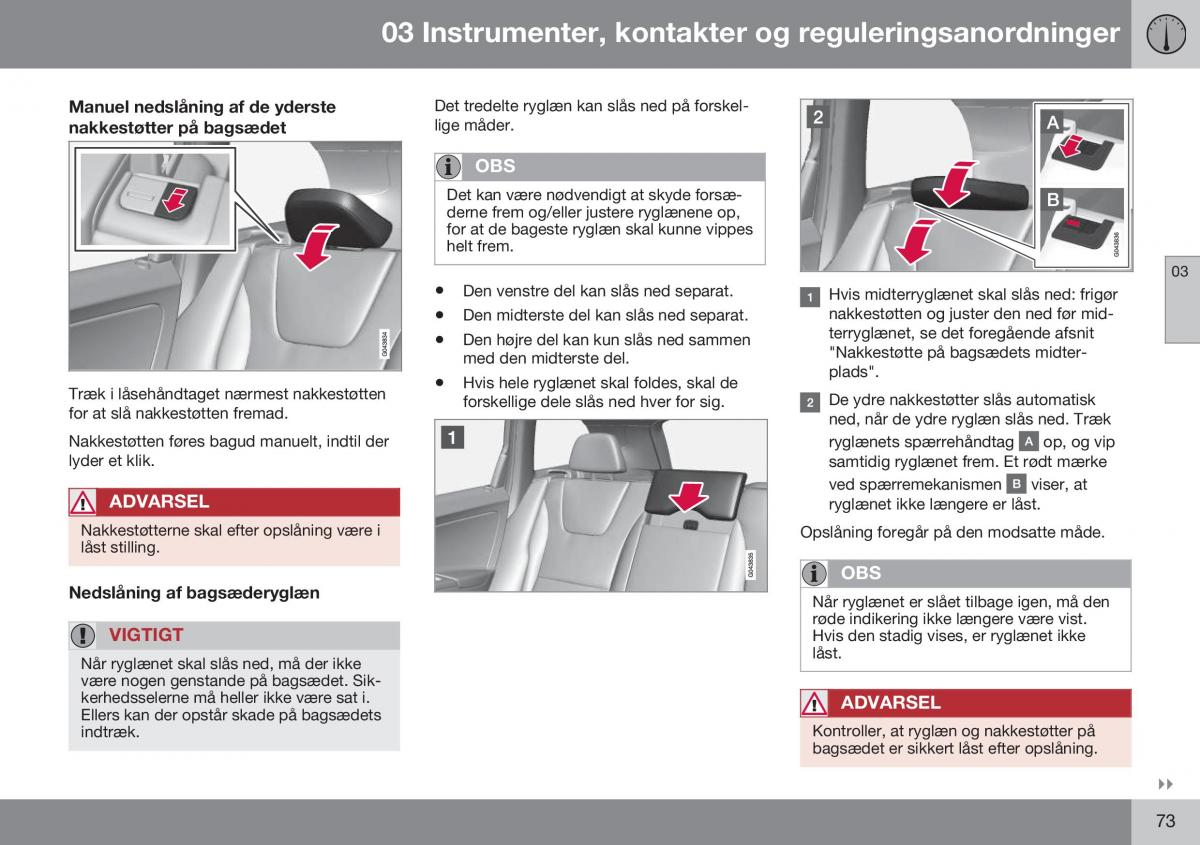 Volvo XC60 I 1 FL Bilens instruktionsbog / page 75