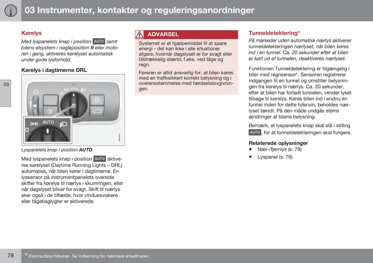 Volvo XC60 I 1 FL Bilens instruktionsbog / page 80