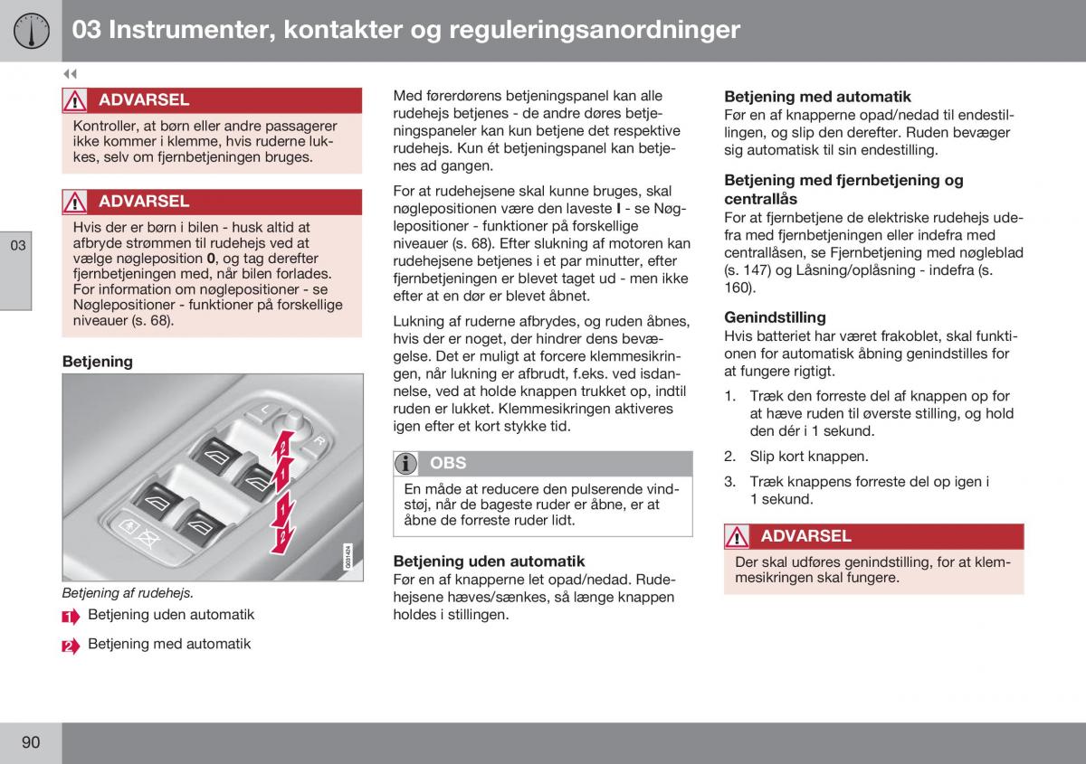 Volvo XC60 I 1 FL Bilens instruktionsbog / page 92