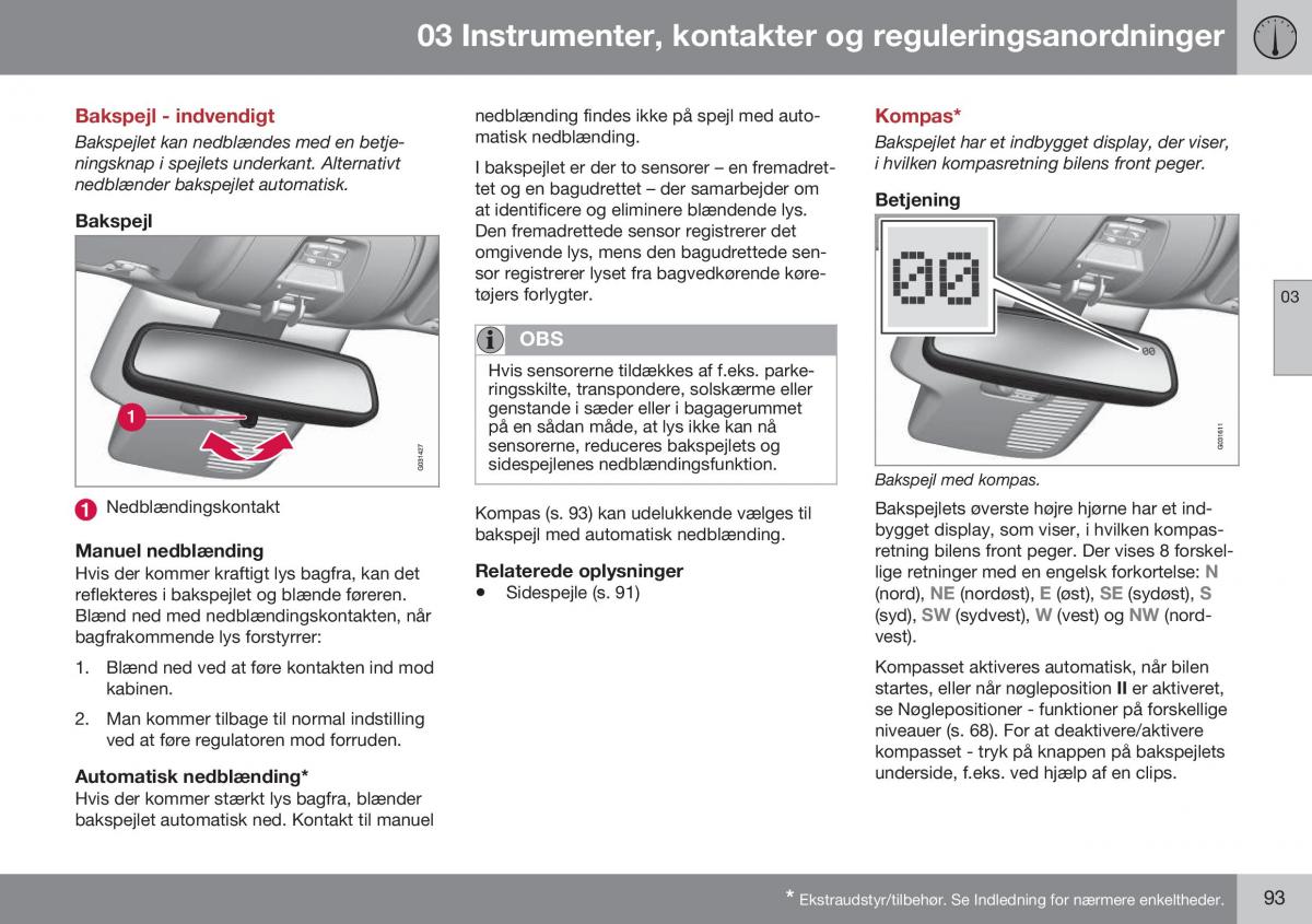 Volvo XC60 I 1 FL Bilens instruktionsbog / page 95