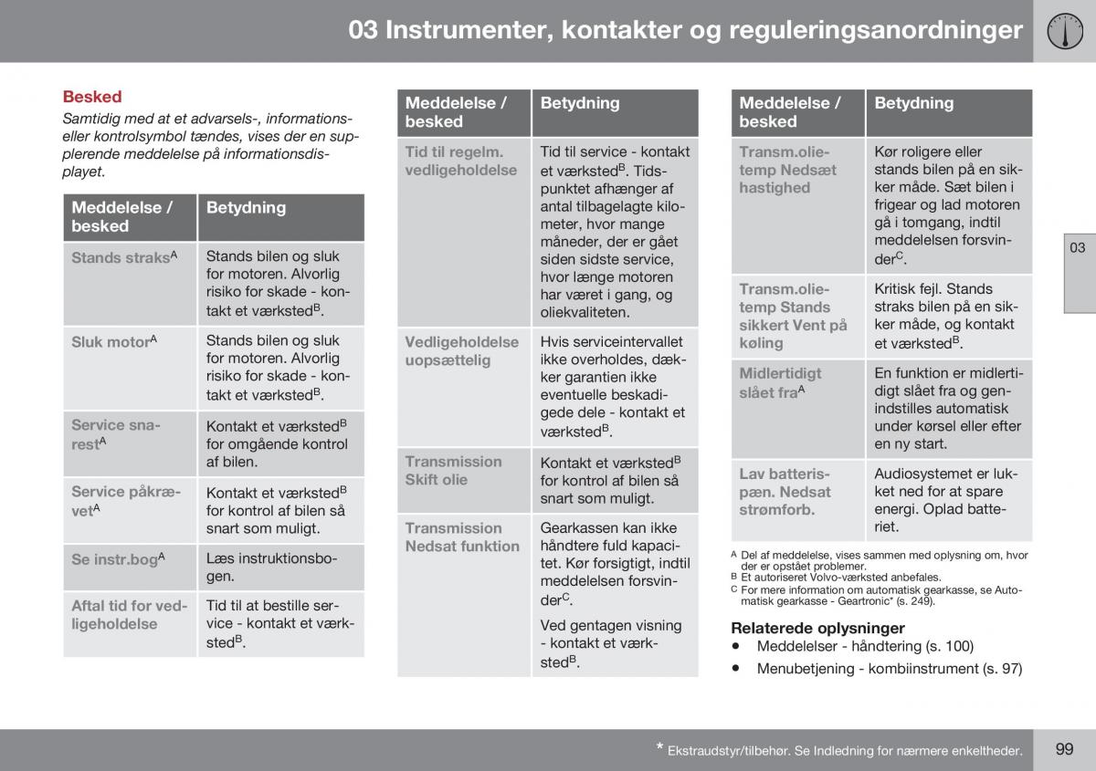 Volvo XC60 I 1 FL Bilens instruktionsbog / page 101