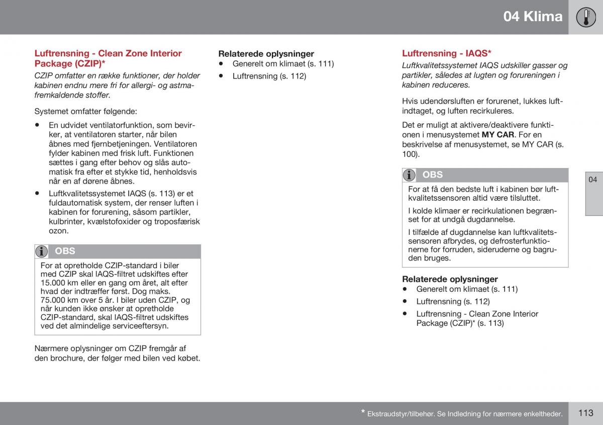 Volvo XC60 I 1 FL Bilens instruktionsbog / page 115