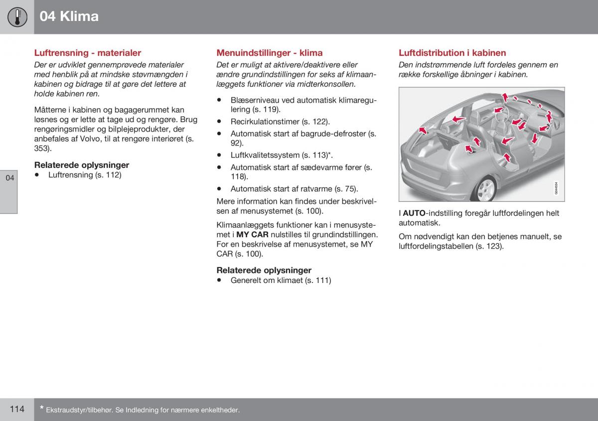 Volvo XC60 I 1 FL Bilens instruktionsbog / page 116