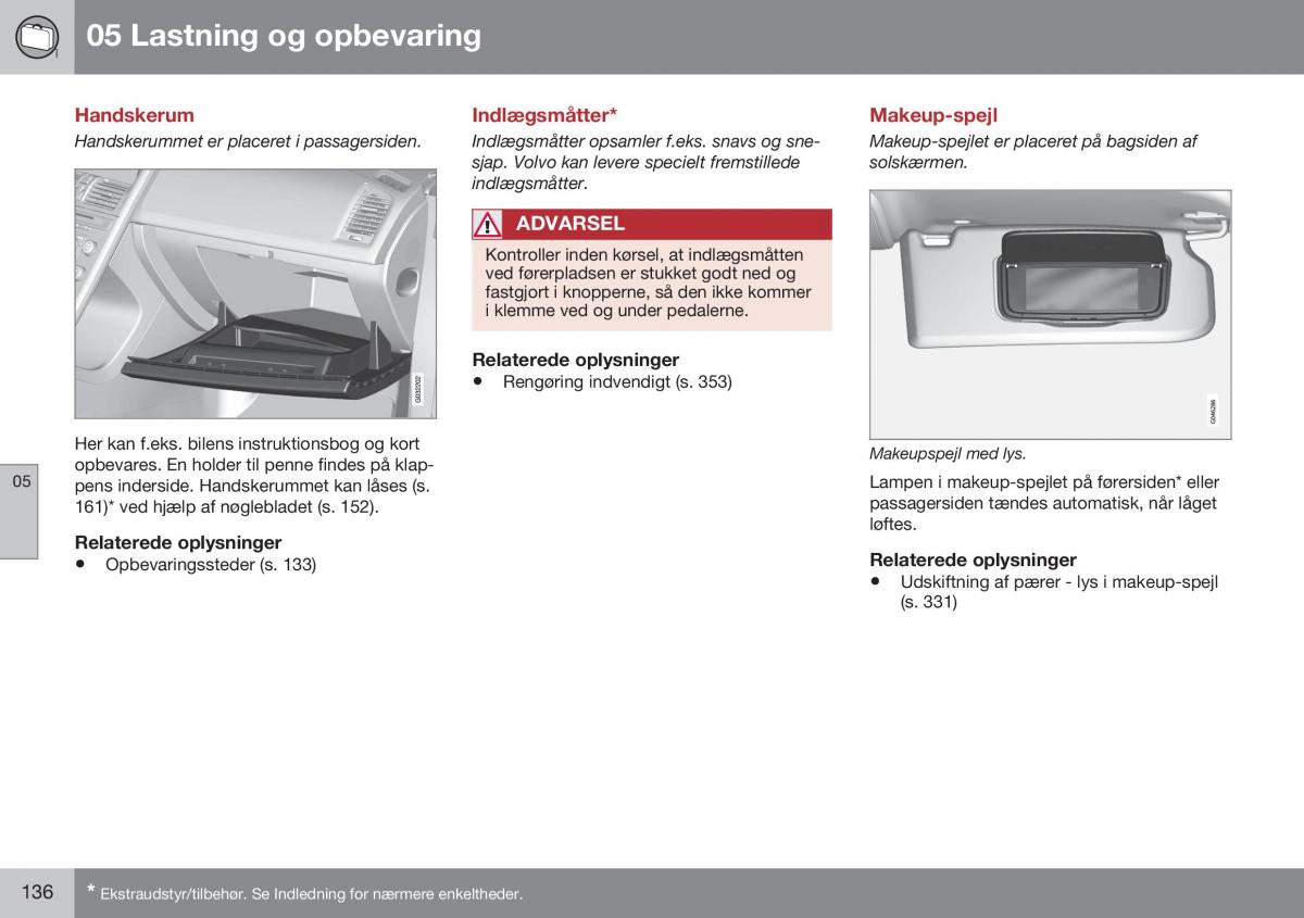 Volvo XC60 I 1 FL Bilens instruktionsbog / page 138