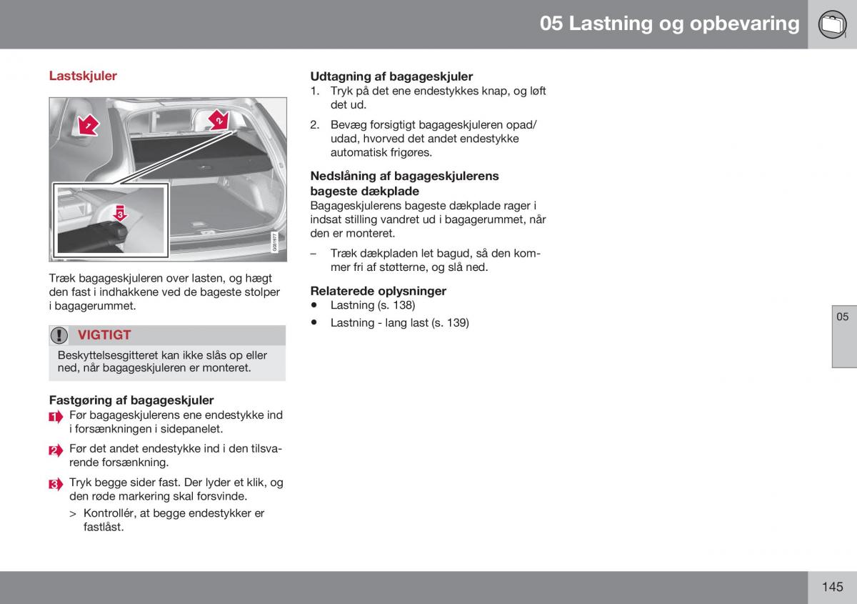 Volvo XC60 I 1 FL Bilens instruktionsbog / page 147