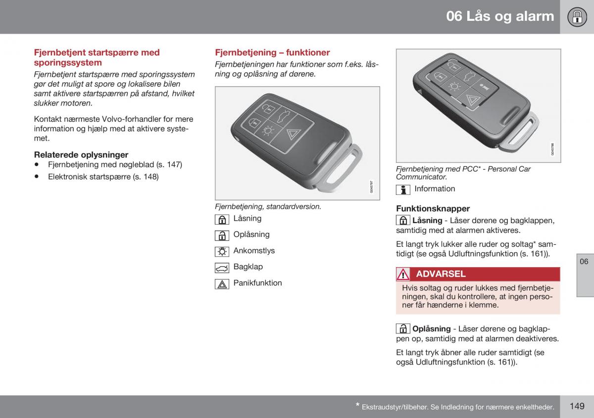 Volvo XC60 I 1 FL Bilens instruktionsbog / page 151