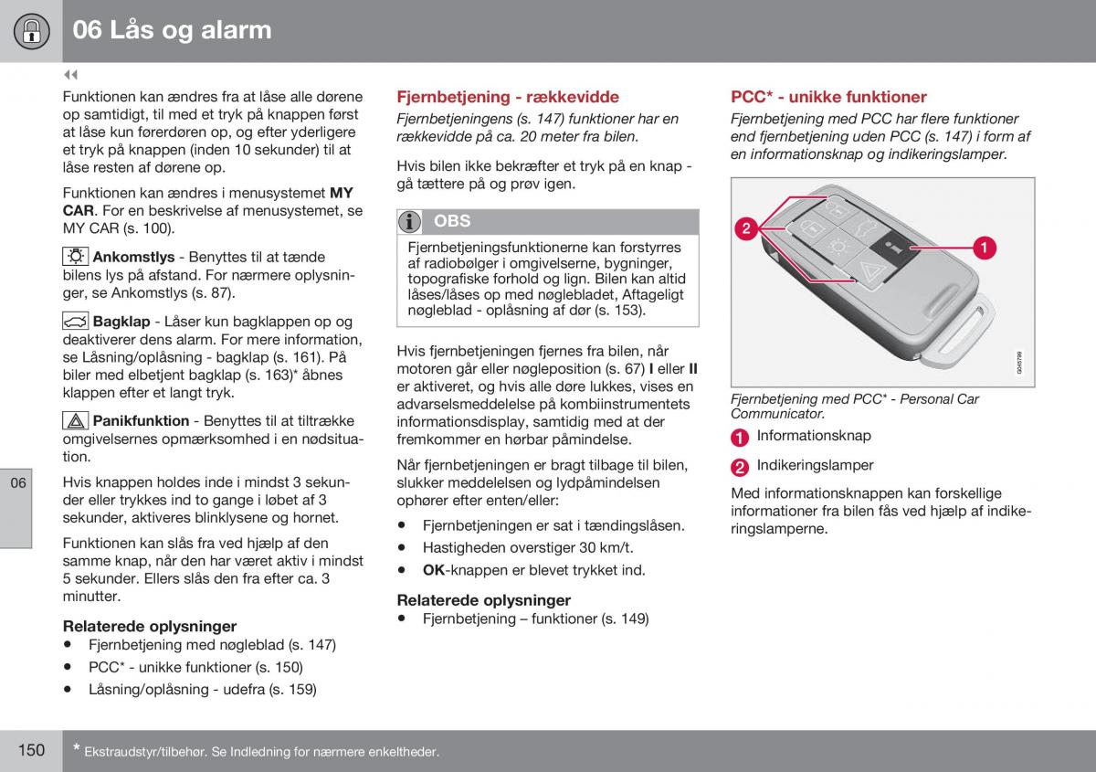 Volvo XC60 I 1 FL Bilens instruktionsbog / page 152