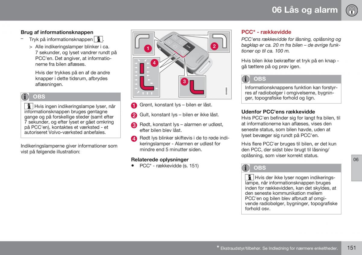 Volvo XC60 I 1 FL Bilens instruktionsbog / page 153