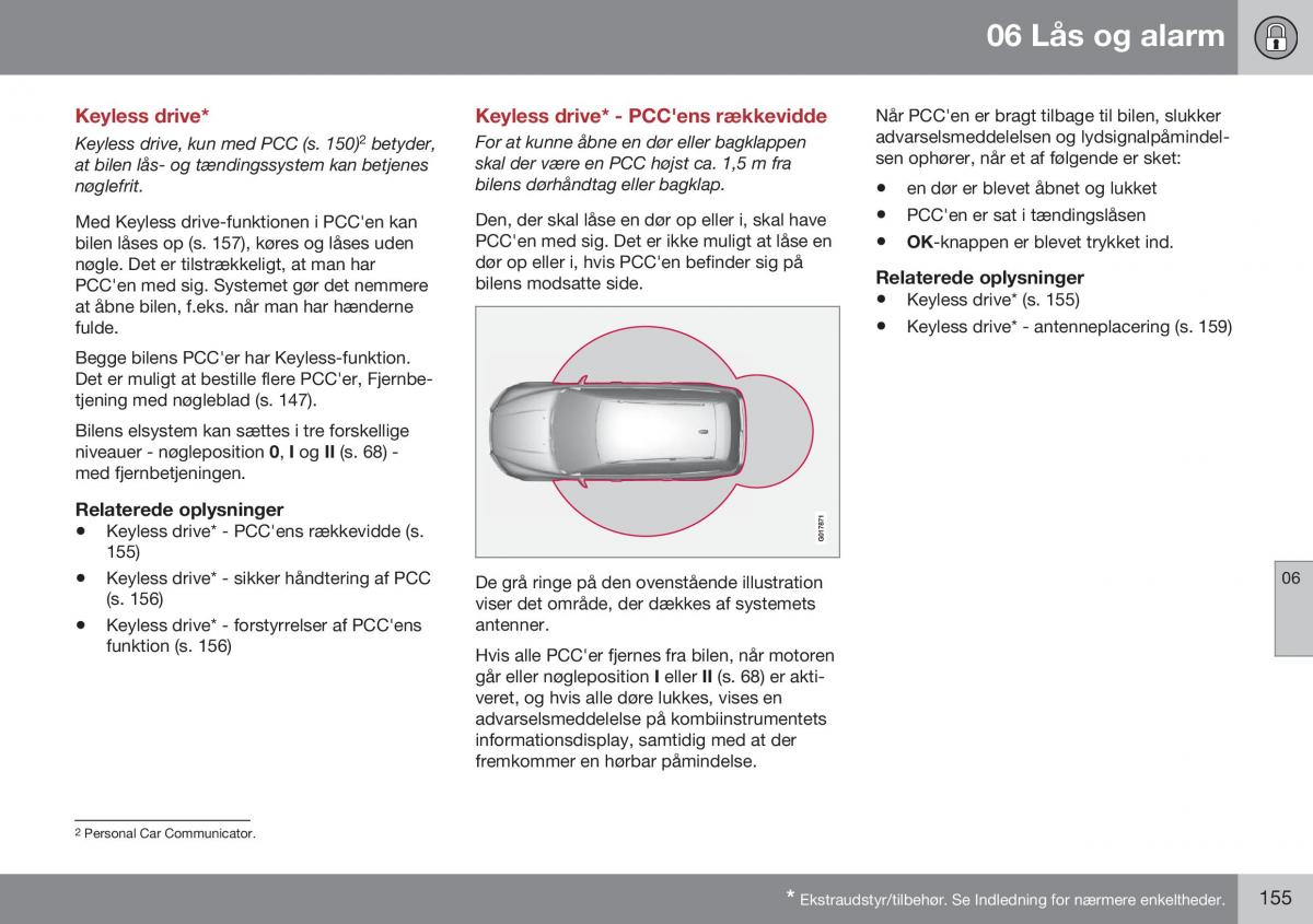 Volvo XC60 I 1 FL Bilens instruktionsbog / page 157