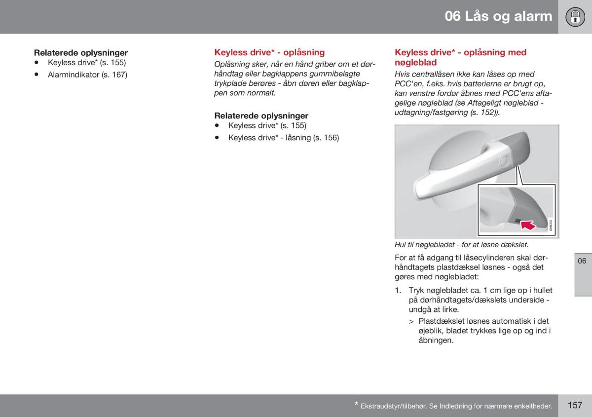 Volvo XC60 I 1 FL Bilens instruktionsbog / page 159