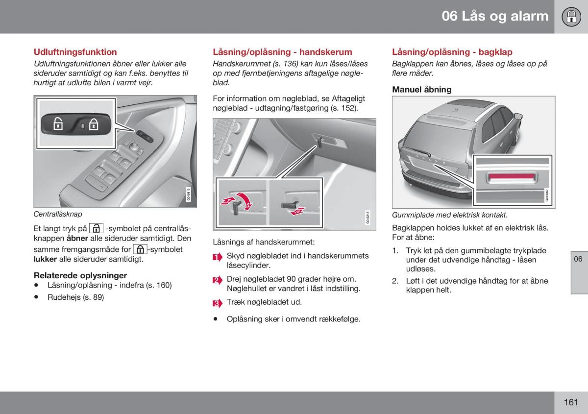 Volvo XC60 I 1 FL Bilens instruktionsbog / page 163