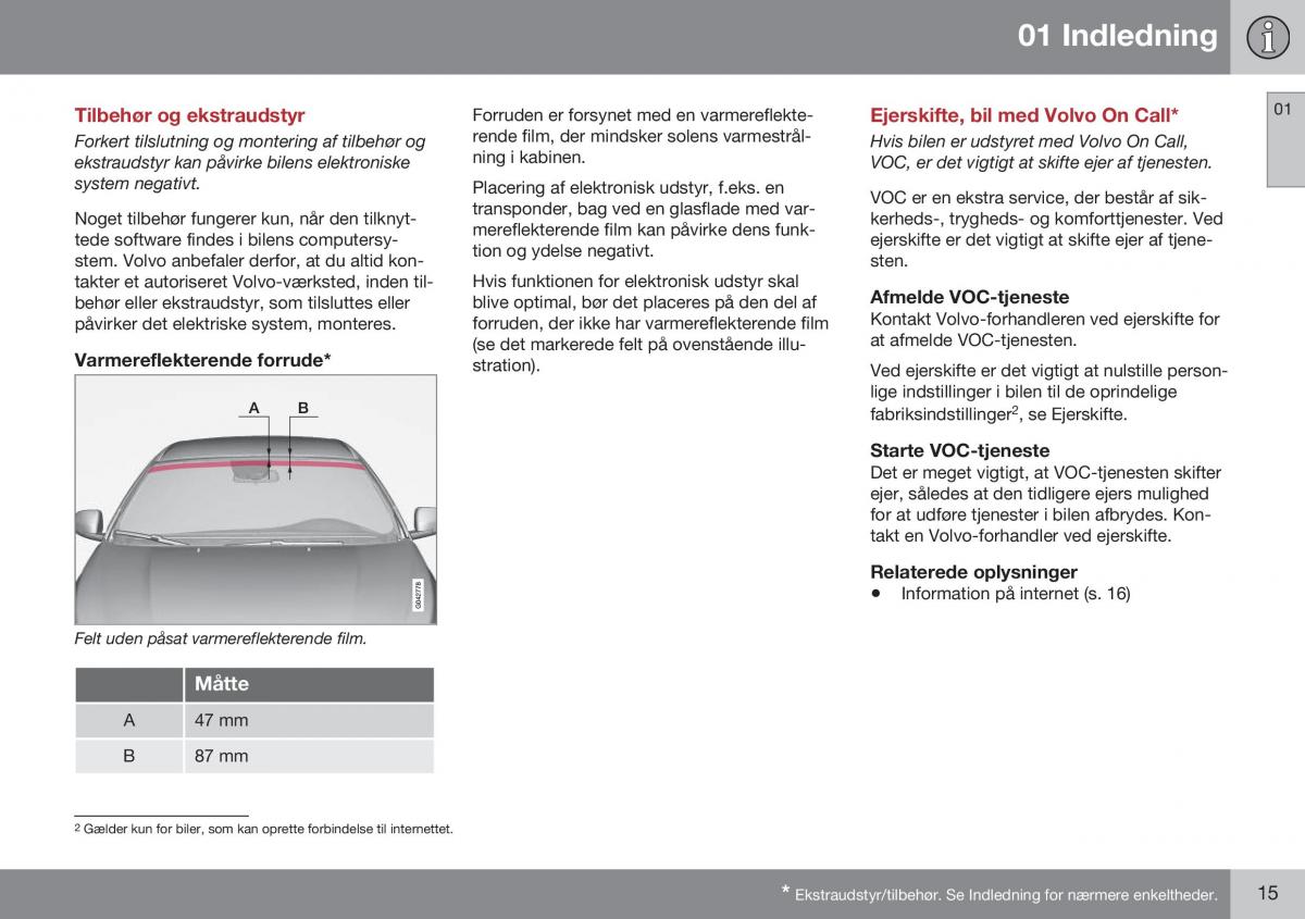 Volvo XC60 I 1 FL Bilens instruktionsbog / page 17