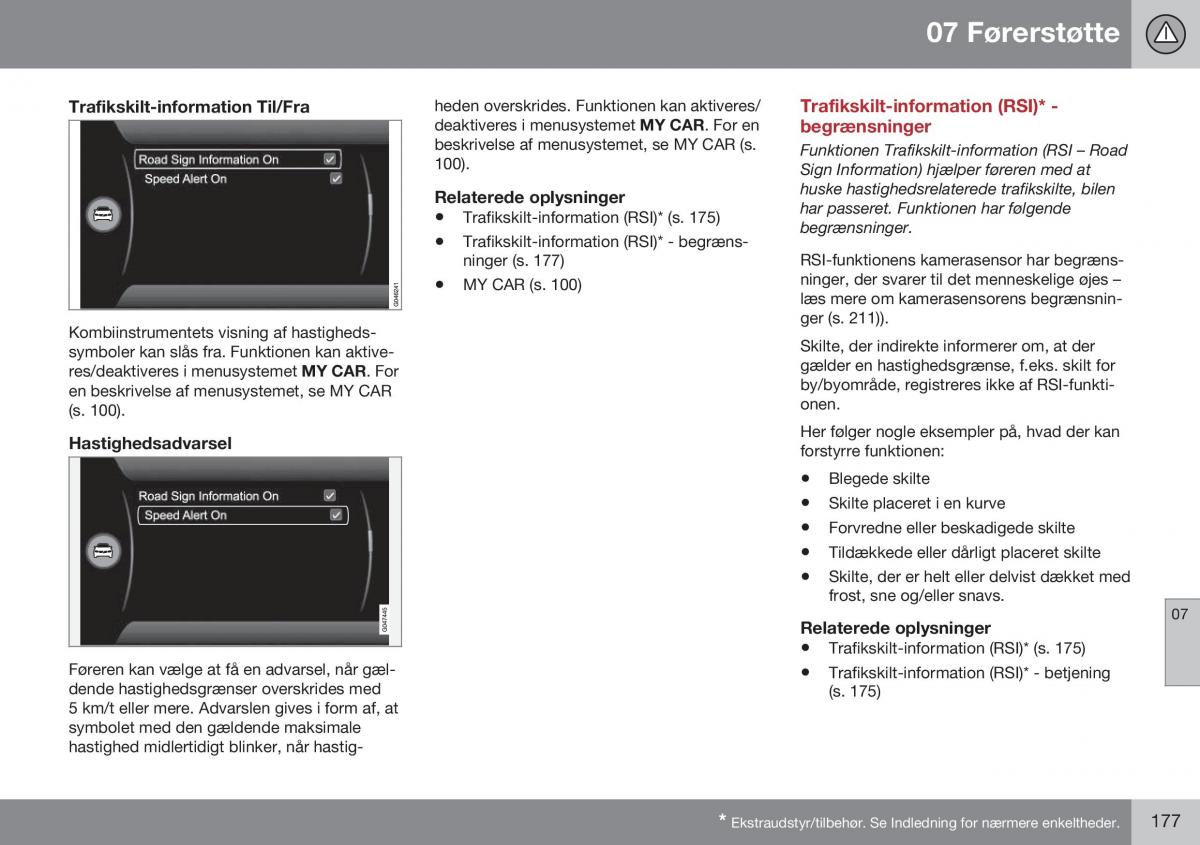 Volvo XC60 I 1 FL Bilens instruktionsbog / page 179