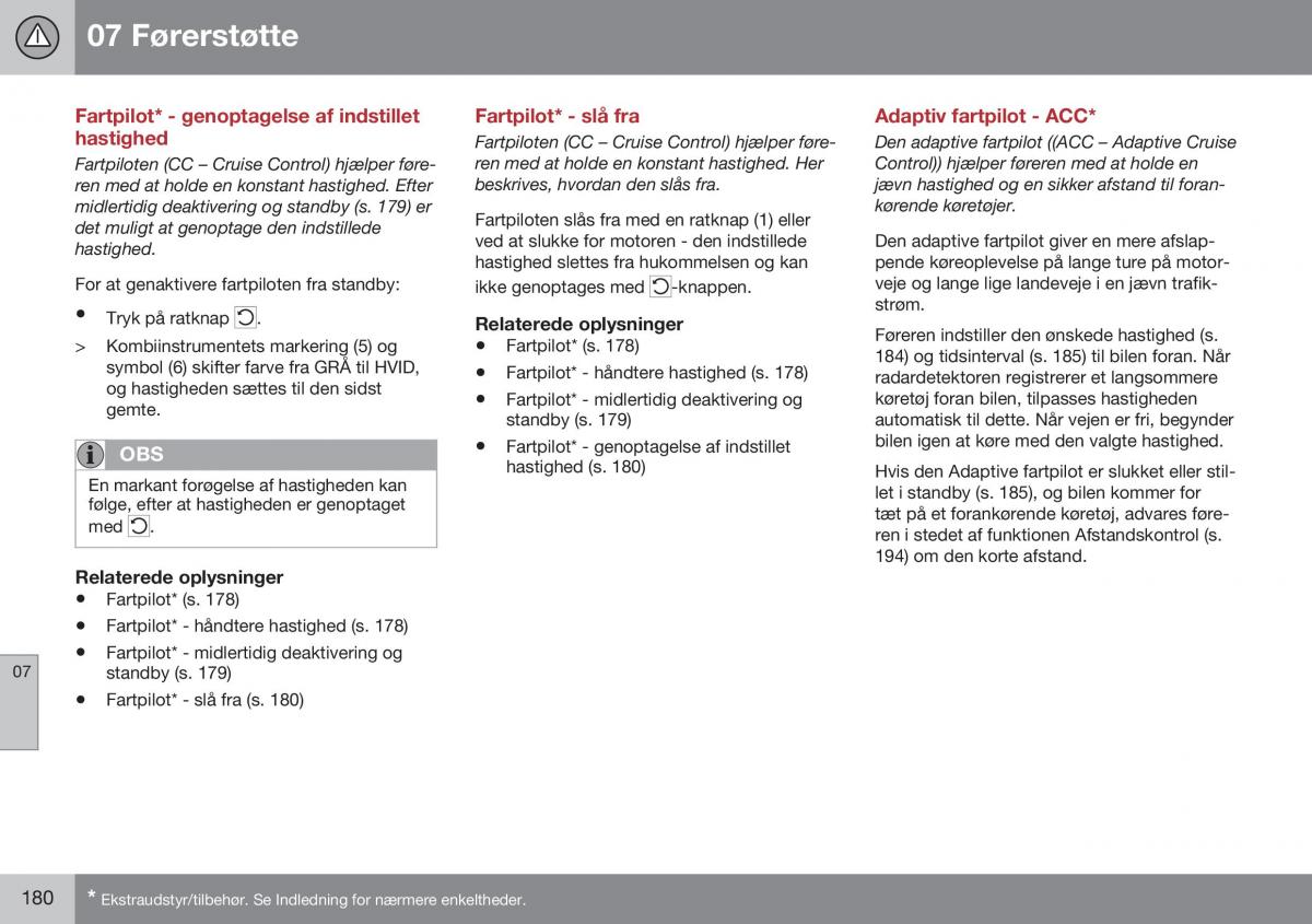 Volvo XC60 I 1 FL Bilens instruktionsbog / page 182