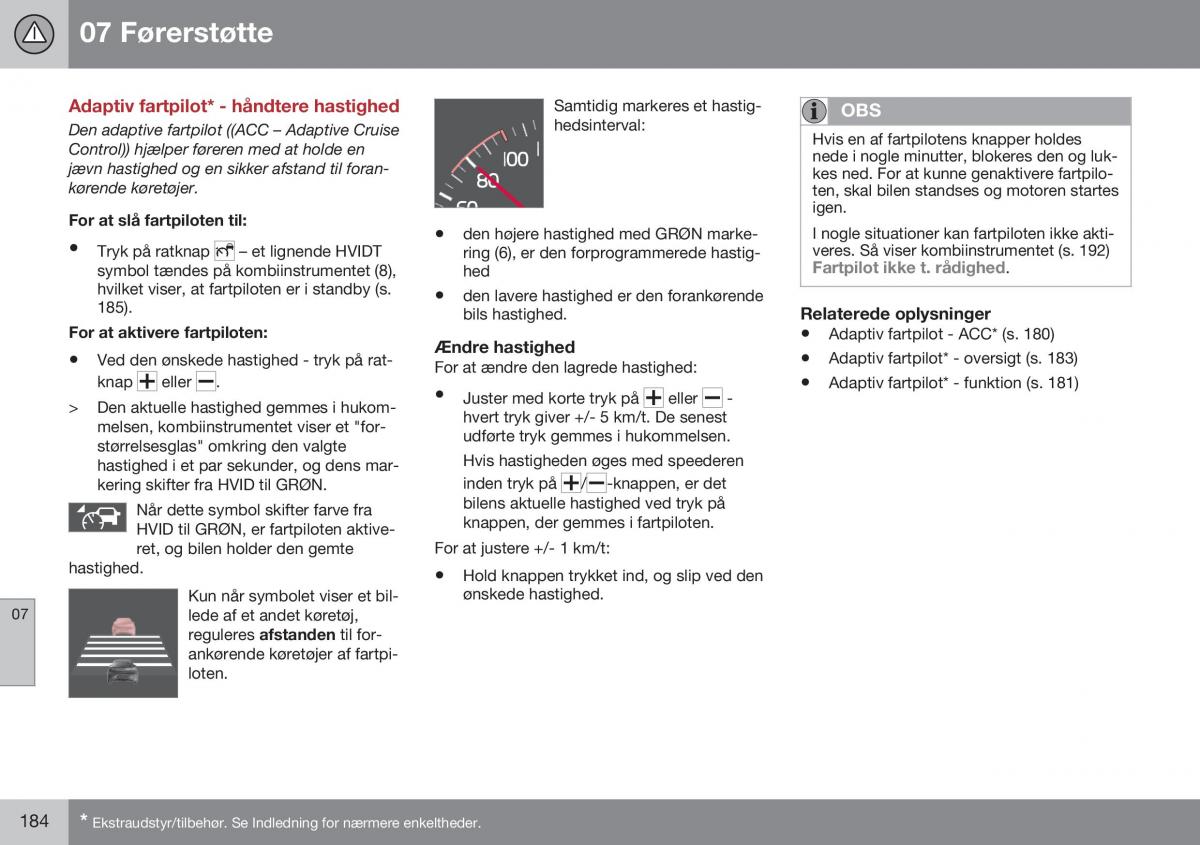 Volvo XC60 I 1 FL Bilens instruktionsbog / page 186