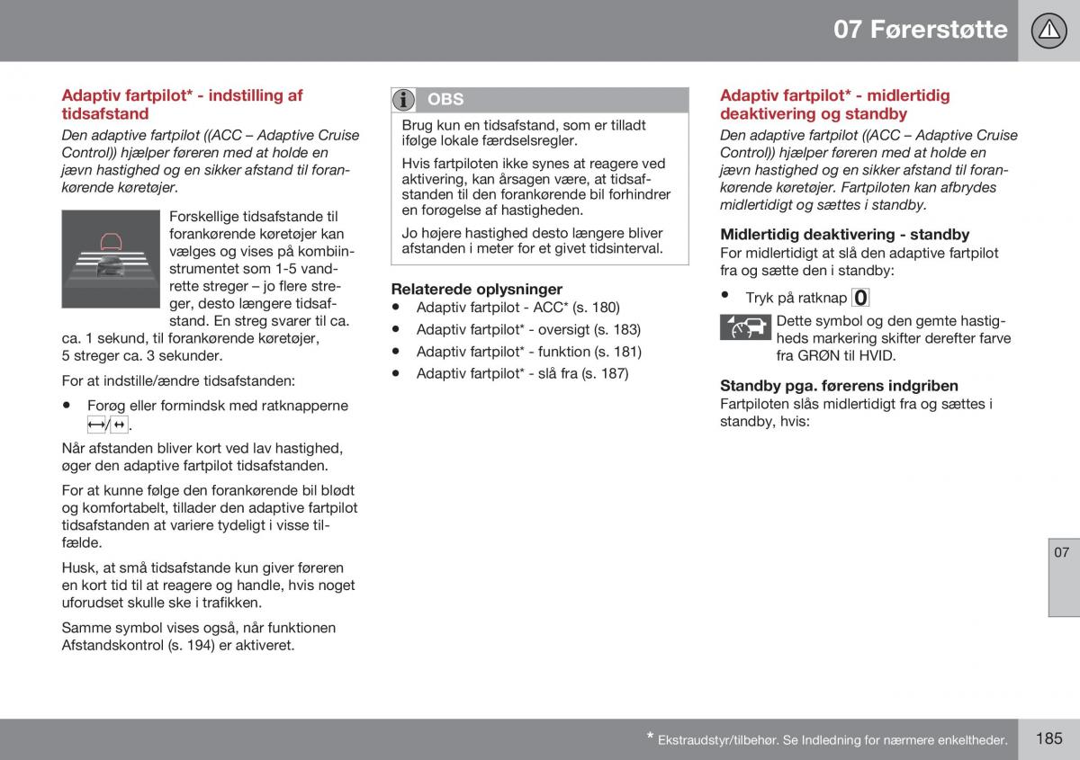 Volvo XC60 I 1 FL Bilens instruktionsbog / page 187