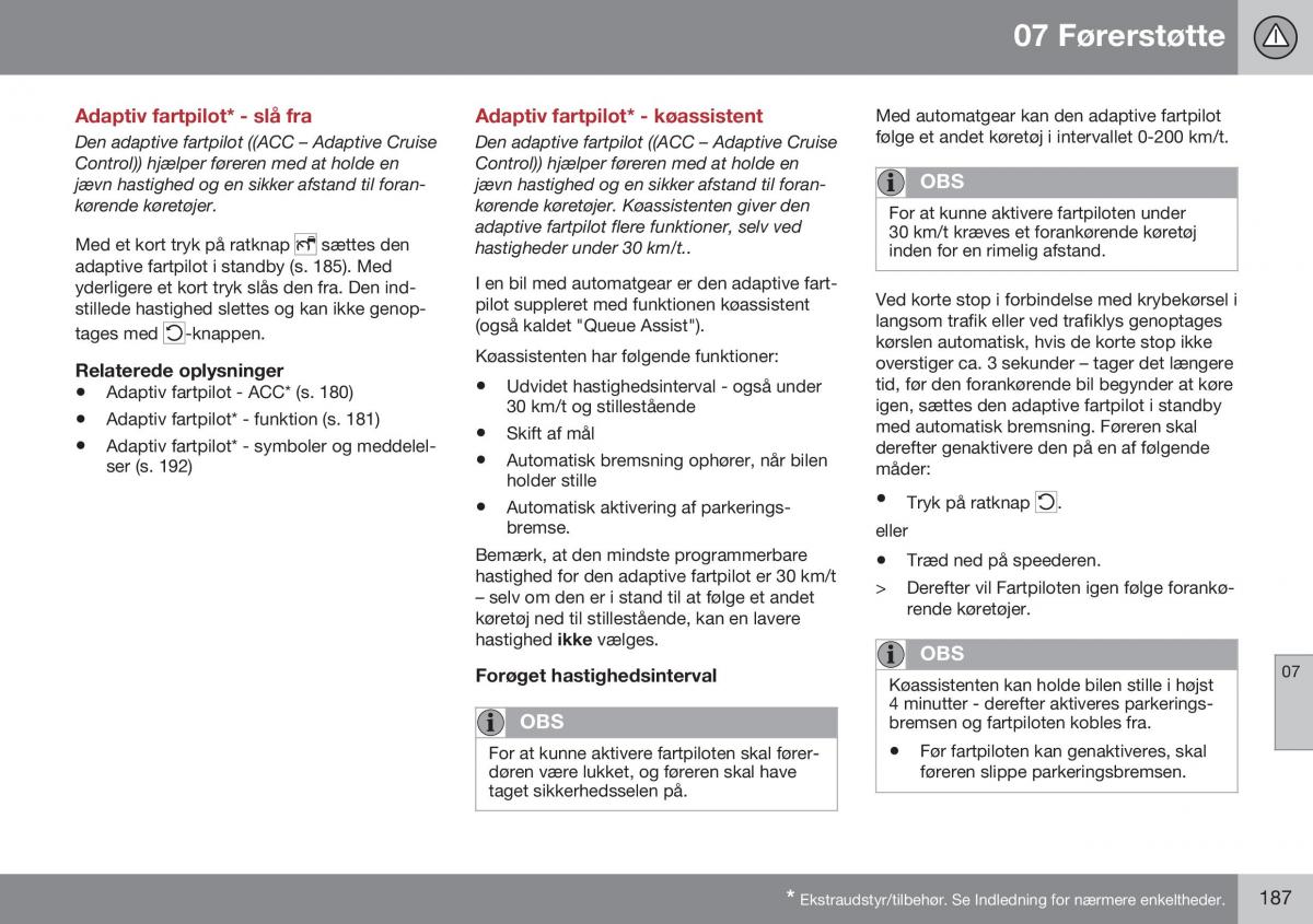 Volvo XC60 I 1 FL Bilens instruktionsbog / page 189