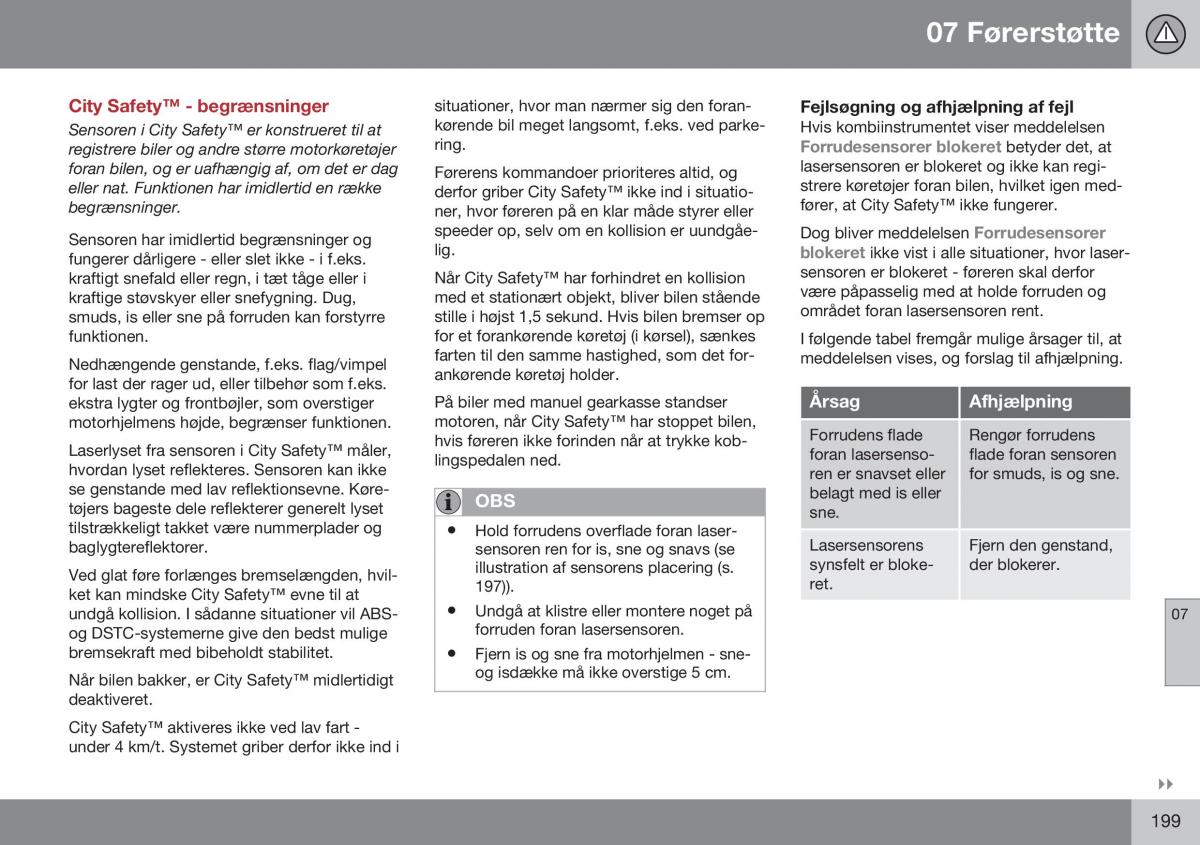 Volvo XC60 I 1 FL Bilens instruktionsbog / page 201