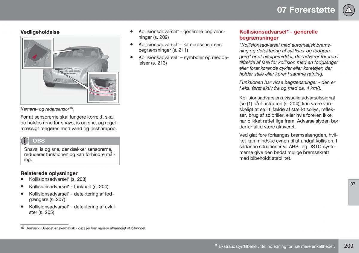 Volvo XC60 I 1 FL Bilens instruktionsbog / page 211