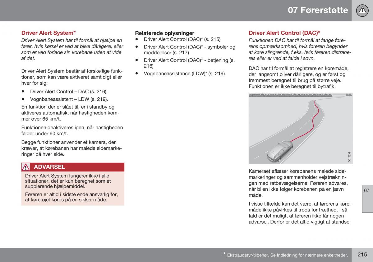 Volvo XC60 I 1 FL Bilens instruktionsbog / page 217