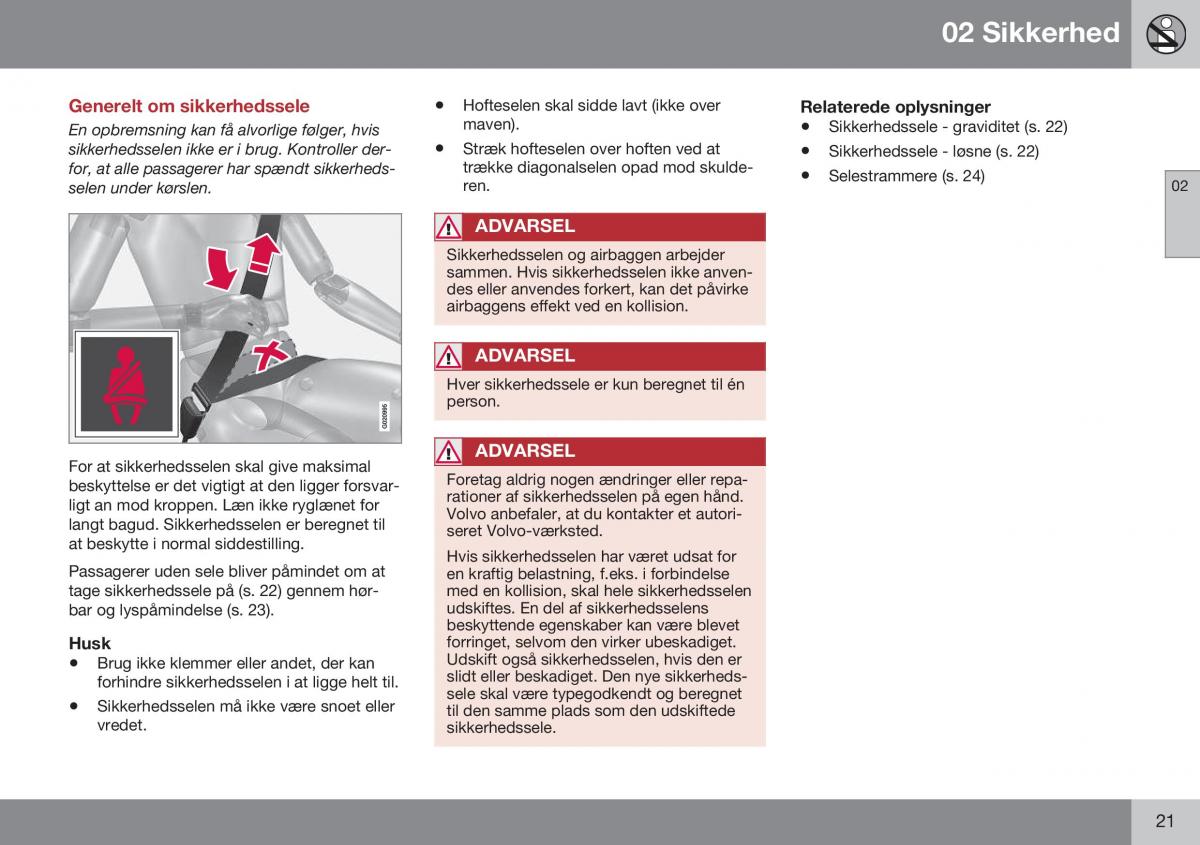 Volvo XC60 I 1 FL Bilens instruktionsbog / page 23