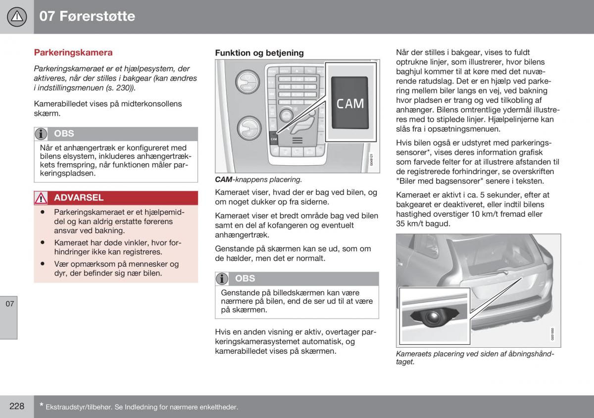 Volvo XC60 I 1 FL Bilens instruktionsbog / page 230