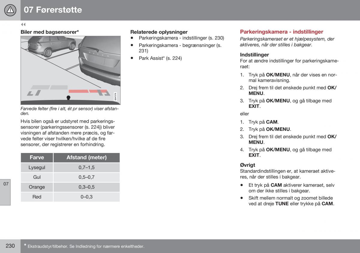 Volvo XC60 I 1 FL Bilens instruktionsbog / page 232