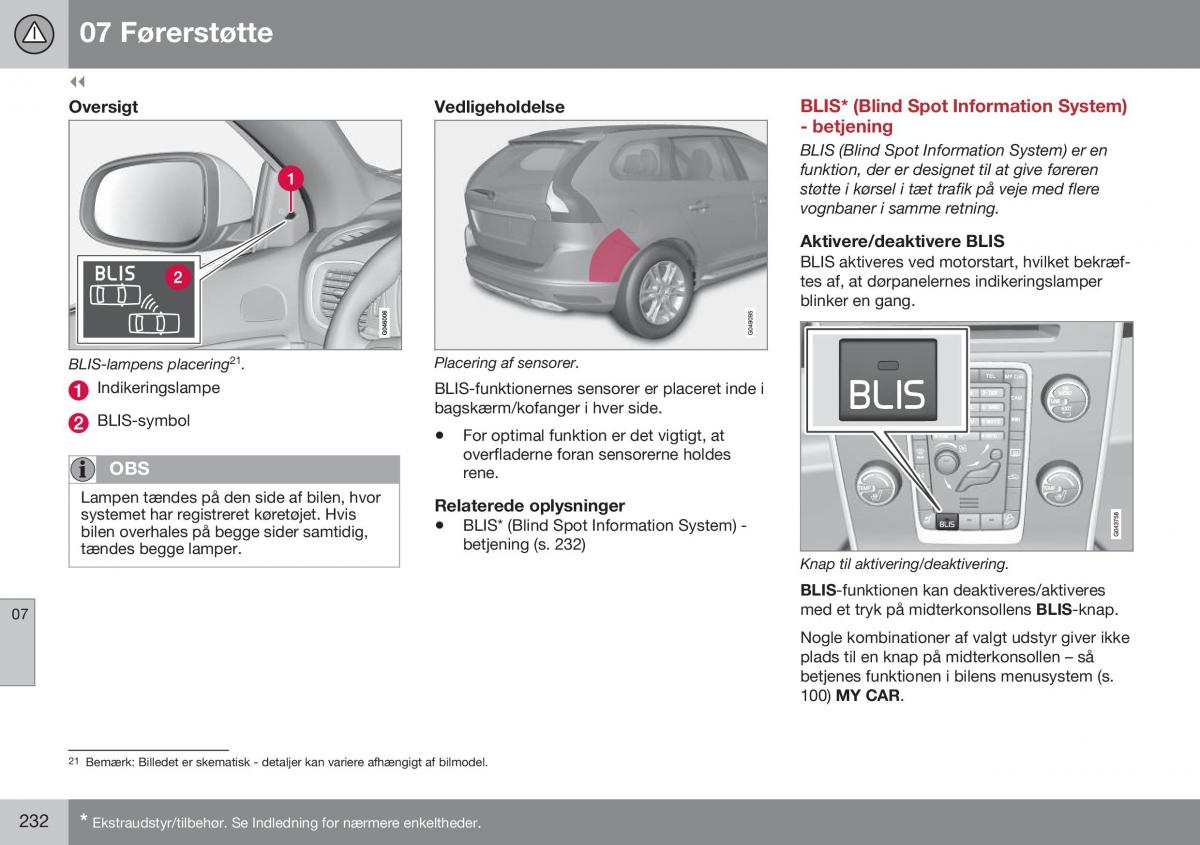 Volvo XC60 I 1 FL Bilens instruktionsbog / page 234