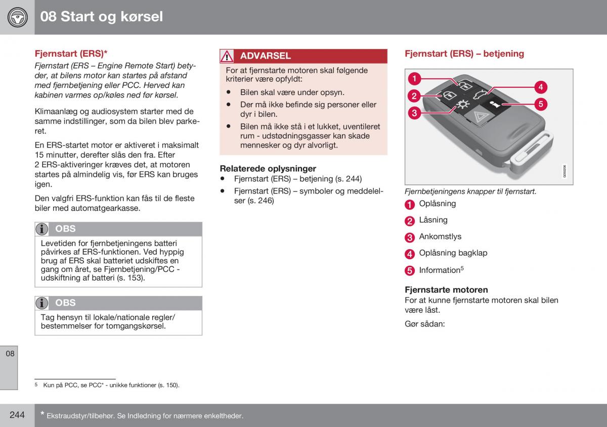 Volvo XC60 I 1 FL Bilens instruktionsbog / page 246