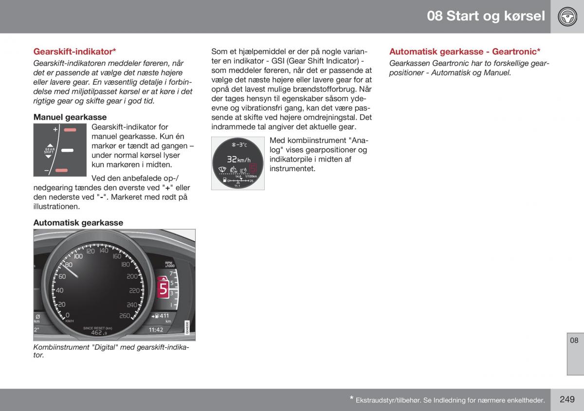 Volvo XC60 I 1 FL Bilens instruktionsbog / page 251