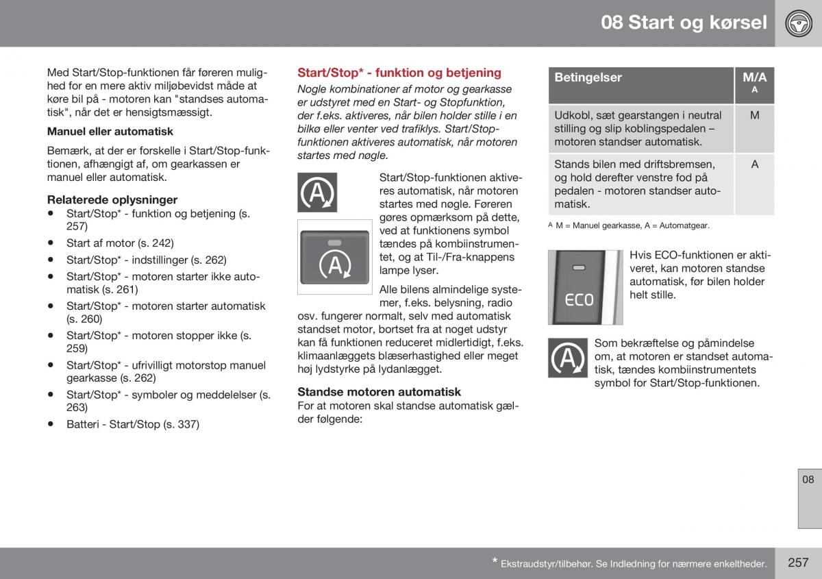 Volvo XC60 I 1 FL Bilens instruktionsbog / page 259