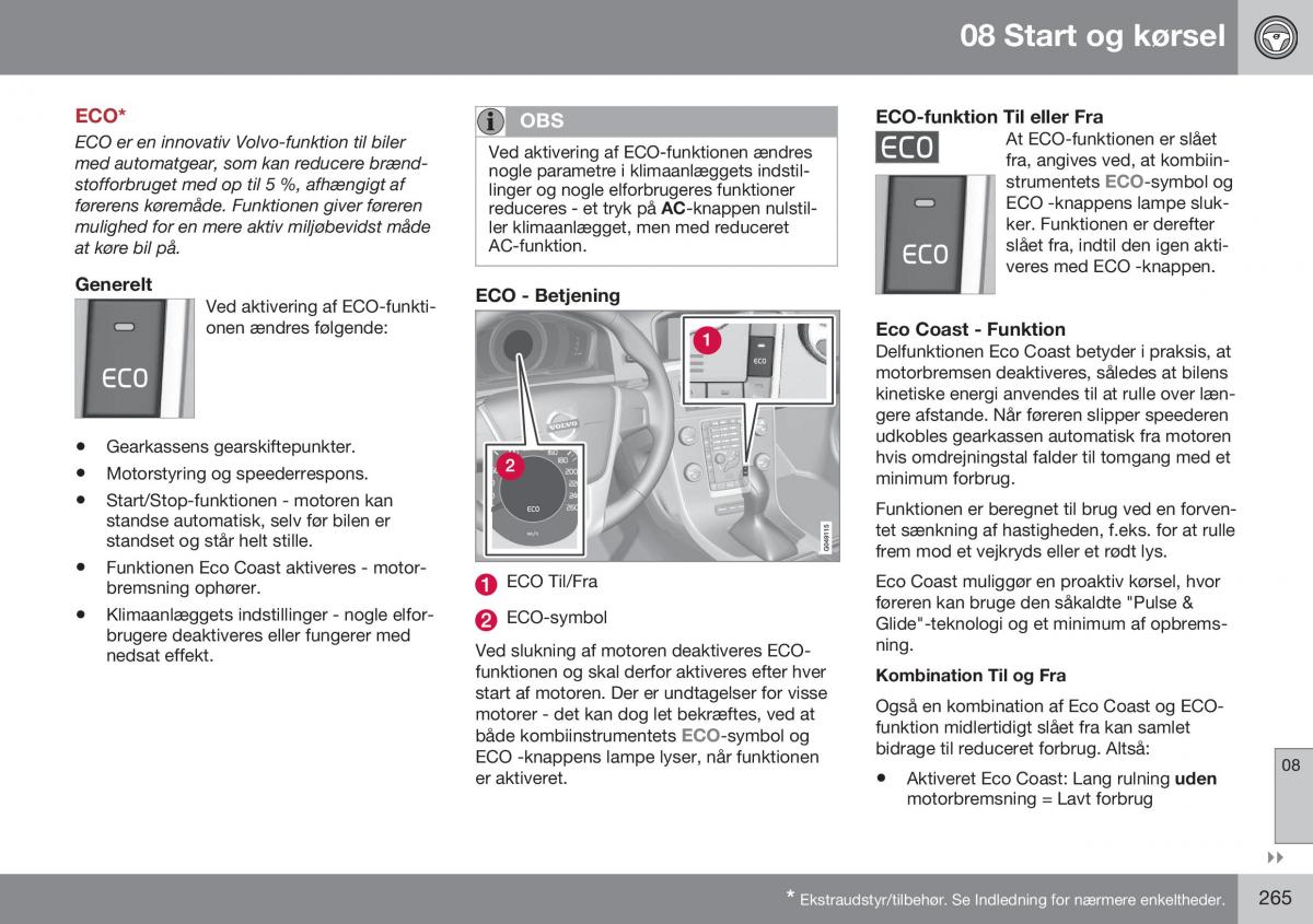 Volvo XC60 I 1 FL Bilens instruktionsbog / page 267