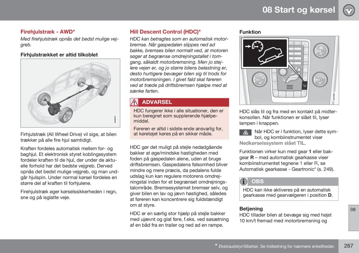 Volvo XC60 I 1 FL Bilens instruktionsbog / page 269