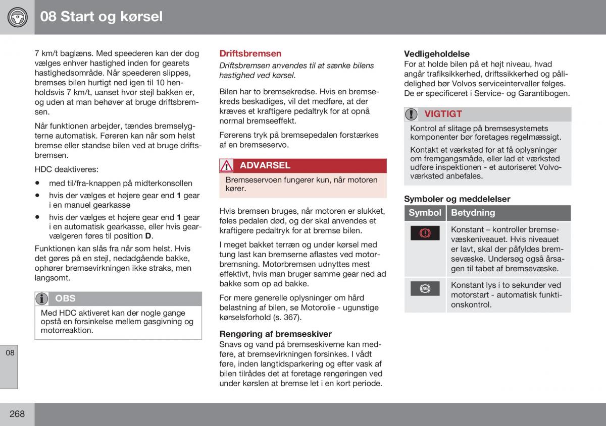 Volvo XC60 I 1 FL Bilens instruktionsbog / page 270