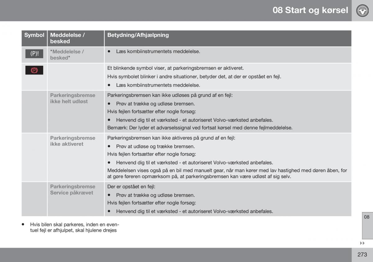 Volvo XC60 I 1 FL Bilens instruktionsbog / page 275