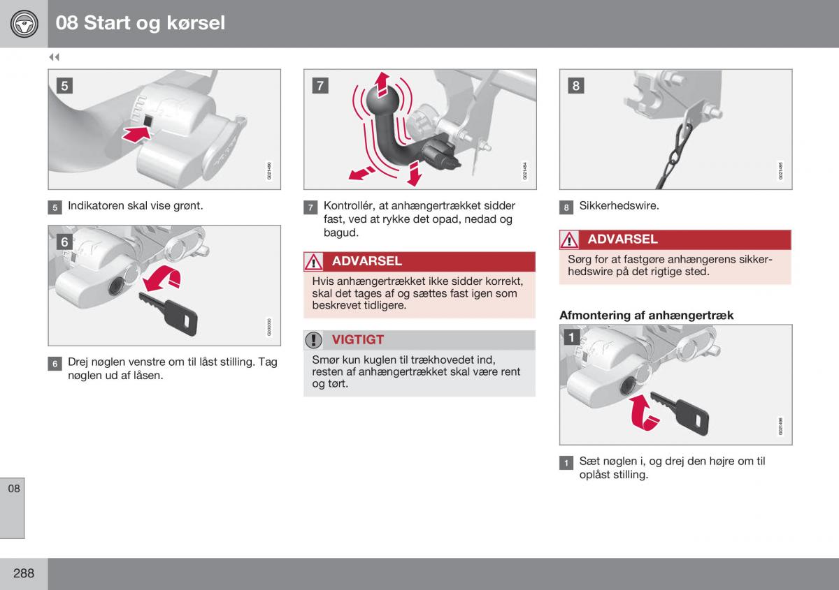 Volvo XC60 I 1 FL Bilens instruktionsbog / page 290