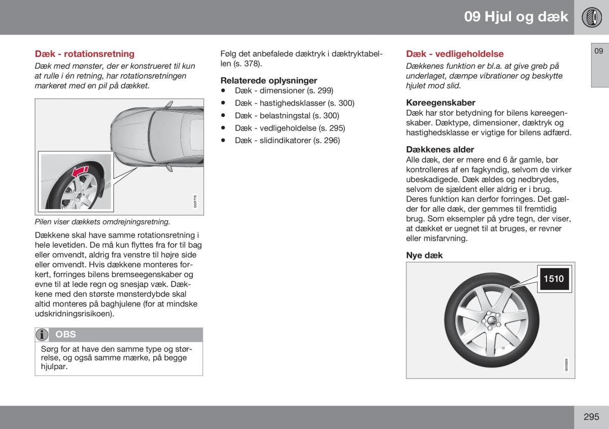 Volvo XC60 I 1 FL Bilens instruktionsbog / page 297