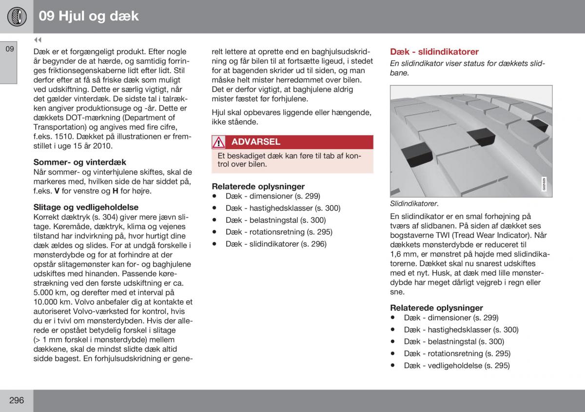 Volvo XC60 I 1 FL Bilens instruktionsbog / page 298