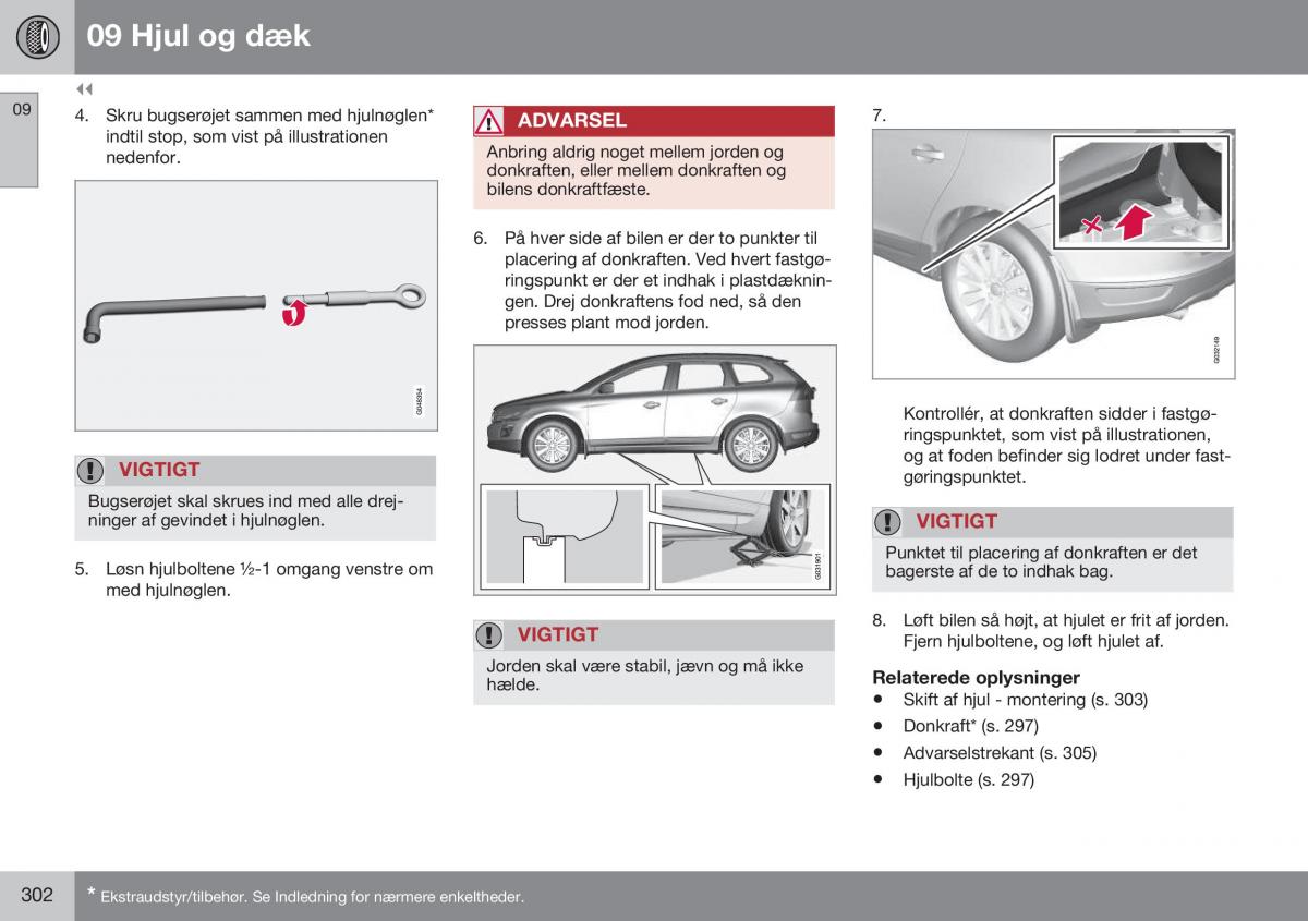 Volvo XC60 I 1 FL Bilens instruktionsbog / page 304