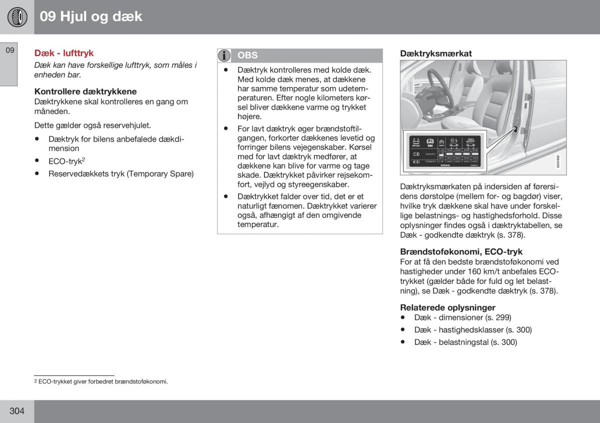 Volvo XC60 I 1 FL Bilens instruktionsbog / page 306