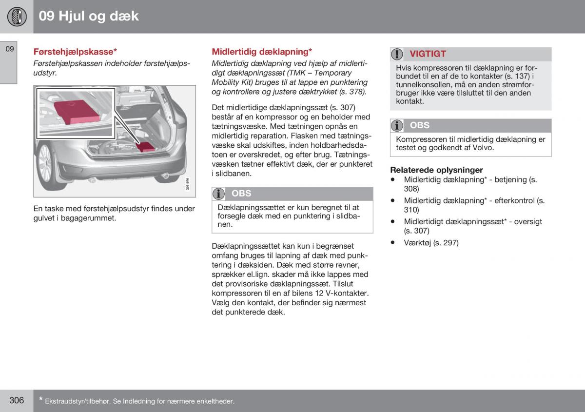 Volvo XC60 I 1 FL Bilens instruktionsbog / page 308